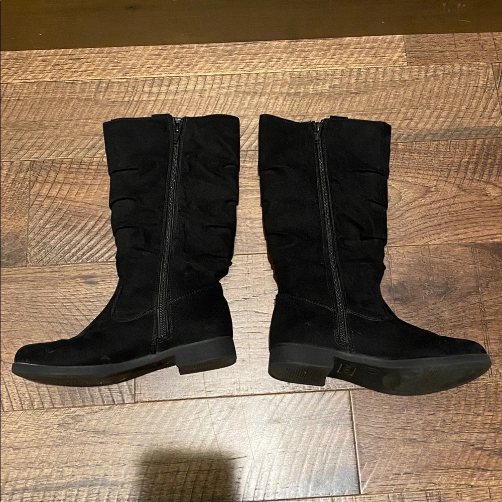 Girls Slouch Faux Suede Tall Boots